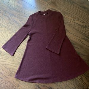 Old Navy Maroon Mockneck Knit Dress